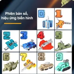Robot Chữ Số Lắp Ghép Biến Hình Từ Các Con Số 0 - 9 Đồ Chơi Lắp Ráp Cho Bé Phát Triển Tư Duy