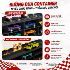 Đường đua oto trên xe tải ,mô hình mô phỏng đua xe cho cho bé , dễ gấp gọn , cất giữ
