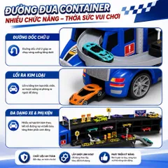 Đường đua oto trên xe tải ,mô hình mô phỏng đua xe cho cho bé , dễ gấp gọn , cất giữ
