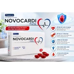 Viên uống Novocardi Forte - Giúp bảo vệ sức khoẻ tim mạch, huyết áp, tăng khả năng miễn dịch