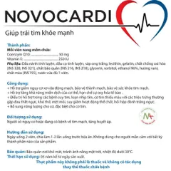 Viên uống Novocardi Forte - Giúp bảo vệ sức khoẻ tim mạch, huyết áp, tăng khả năng miễn dịch