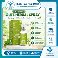 Xịt họng keo ong Gute Herbal 30ml dịu nhanh đau rát họng, ngứa cổ họng, hỗ trợ loãng đờm, giảm ho