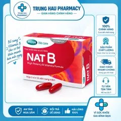 Viên uống bổ sung Vitamin B Mega We Care Nat B giúp giảm căng thẳng, mệt mỏi (Hộp 30 viên) – TPBVSK