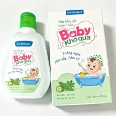[Mẫu mới] Sữa tắm cho bé Baby khổ qua DHG chai 100ml - Phòng ngừa rôm sảy, hăm tả