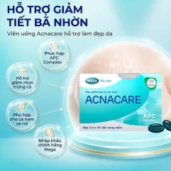 TPBVSK Viên uống giảm mụn, giảm nhờn - Kẽm, Crôm, D.Salina, Vitamin C, Vitamin E - ACNACARE Mega We Care (30 viên)