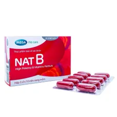 Viên uống bổ sung Vitamin B Mega We Care Nat B giúp giảm căng thẳng, mệt mỏi (Hộp 30 viên) – TPBVSK