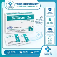 Bailuzym - Zn Hasan Giúp Bổ Sung Men Vi Sinh Đường Ruột Hỗ Trợ Giảm Tiêu Chảy, Đầy Hơi Hộp 30 Gói x 2g