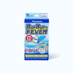 Miếng dán hạ sốt ByeBye Fever For Children dùng cho trẻ trên 2 tuổi (8 gói x 2 miếng)