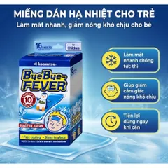 Miếng dán hạ sốt ByeBye Fever For Children dùng cho trẻ trên 2 tuổi (8 gói x 2 miếng)
