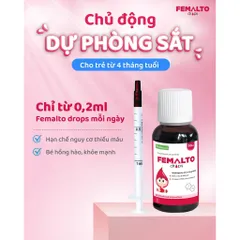 Combo Sắt Kẽm lọ Femalto & Novozinc Plus - Hỗ trợ dự phòng và giảm tình trạng thiếu sắt, kẽm ở trẻ
