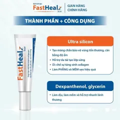 Gel mờ sẹo lồi, sẹo phì đại, sẹo bỏng, sau mổ cho mẹ và bé Fasthealz Scar 12g