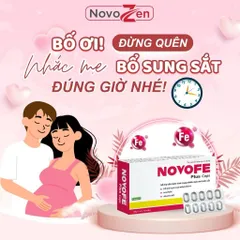 Viên uống Sắt Novofe Plus Caps - Hỗ trợ tình trạng thiếu máu, thiếu sắt - Hộp 30 viên