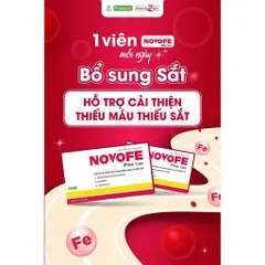 Viên uống Sắt Novofe Plus Caps - Hỗ trợ tình trạng thiếu máu, thiếu sắt - Hộp 30 viên