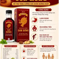 Dung dịch uống Con Rồng Mekophar hỗ trợ tăng cường sức khỏe đường ruột (50ml)