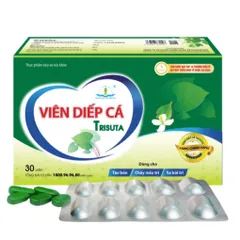 Viên uống Viên Diếp Cá Trisuta 30 viên - Dùng cho Táo bón, Chảy máu trĩ, Sa bụi trĩ, Giãn tĩnh mạch