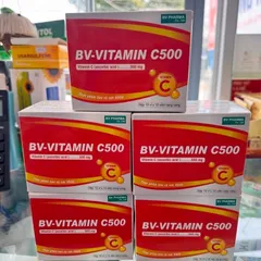 Viên uống BV VITAMIN C500 - Bổ sung vitamin C tăng cường sức đề kháng, đẹp da - Hộp 100 viên