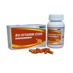 Viên uống BV VITAMIN C500 - Bổ sung vitamin C tăng cường sức đề kháng, đẹp da - Hộp 100 viên