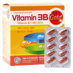 Vitamin 3B Gold Phúc Vinh Hộp 100 Viên – Bổ Sung B1 B6 B12, Giảm Mệt Mỏi, Tăng Cường Sức Khỏe