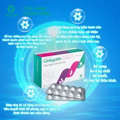 Viên uống Ginkgotin Max - Tăng Cường Tuần Hoàn Máu Não, Hỗ Trợ Tăng Cường Trí Nhớ Hộp 50 Viên