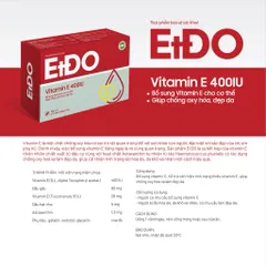 Vitamin ETDO 400IU Tín Phong hộp 30 viên - Bổ sung Vitamin E đỏ cho cơ thể, giúp chống oxy hoá, đẹp da