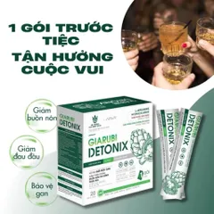 Gel giải rượu bia Giarubi Detonix hộp 20 gói x 15ml