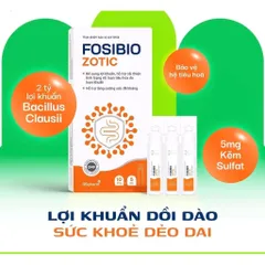 Men vi sinh  FOSIBIO ZOTIC Hộp 10 ống - Hỗ trợ tiêu hóa, tăng cường sức đề kháng, cải thiện biếng ăn