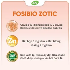 Men vi sinh  FOSIBIO ZOTIC Hộp 10 ống - Hỗ trợ tiêu hóa, tăng cường sức đề kháng, cải thiện biếng ăn