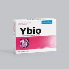Thực phẩm bảo vệ sức khỏe DHG PHARMA Ybio Cốm Bổ Sung Lợi Khuẩn, Hỗ trợ Giảm Rối Loạn Tiêu Hóa (Hộp 24 gói x 1g)