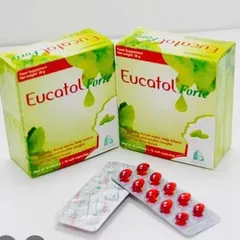 Viên uống ho dầu đỏ Eucatol Forte hộp 100 viên - Làm ấm, giảm đau rát họng, dịu cơn ho do ngứa họng