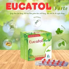 Viên uống ho dầu đỏ Eucatol Forte hộp 100 viên - Làm ấm, giảm đau rát họng, dịu cơn ho do ngứa họng