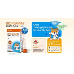 Men vi sinh Biofermin Kids cho trẻ từ 1-12 tuổi - Hộp 30 gói