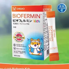 Men vi sinh Biofermin Kids cho trẻ từ 1-12 tuổi - Hộp 30 gói