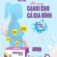 PREGEU CALCI 30 gói – Calci Từ Sữa Bổ Sung Canxi, Phát Triển Chiều Cao Tối Ưu, Xương Răng Chắc Khỏe Cho Cả Gia Đình