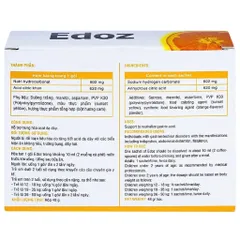 Bột Sủi Edoz Hộp 24 gói -  Hỗ Trợ Giảm Đầy Hơi Khó Tiêu, Trung Hoà Axit Dạ Dày, Rối Loạn Tiêu Hoá