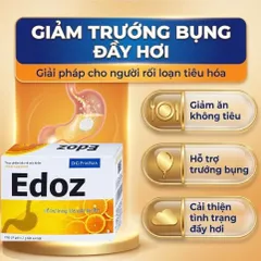 Bột Sủi Edoz Hộp 24 gói -  Hỗ Trợ Giảm Đầy Hơi Khó Tiêu, Trung Hoà Axit Dạ Dày, Rối Loạn Tiêu Hoá