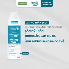 Combo Xịt mụn 80ml & Gel tắm ngừa mụn lưng, viêm nang lông 250g & Xịt mờ thâm 80ml Novocare - Freeskin