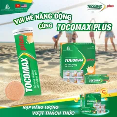 Viên sủi C Tocomax Plus Boston Pharma - Hỗ trợ tăng cường sức đề kháng (Hộp 10 viên nén sủi bọt)