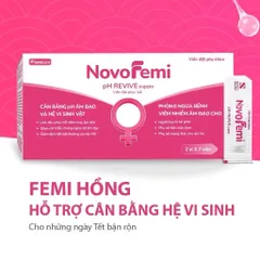 [Che Tên] Viên đặt Novofemi Hồng - Viên đặt phục hồi, cân bằng PH, bổ sung men, dưỡng ẩm, hạn chế tái nhiễm