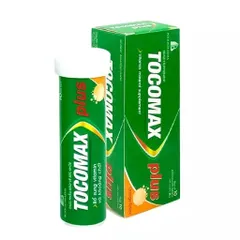 Viên sủi C Tocomax Plus Boston Pharma - Hỗ trợ tăng cường sức đề kháng (Hộp 10 viên nén sủi bọt)