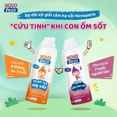 Xịt giải cảm hạ sốt Novopetie giảm sốt nhanh, an toàn cho trẻ từ 6 tháng