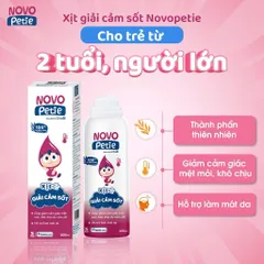 Xịt giải cảm hạ sốt Novopetie giảm sốt nhanh, an toàn cho trẻ từ 6 tháng