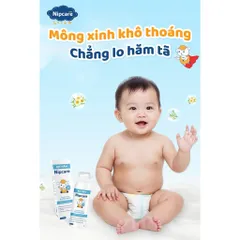 Xịt hăm Nipcare 80ml - Vệ sinh khi thay tã bỉm, ngừa hăm tả dạng phun sương