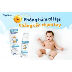 Xịt hăm Nipcare 80ml - Vệ sinh khi thay tã bỉm, ngừa hăm tả dạng phun sương