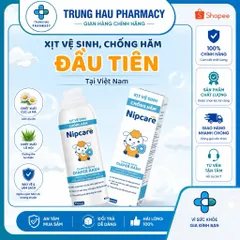 Xịt hăm Nipcare 80ml - Vệ sinh khi thay tã bỉm, ngừa hăm tả dạng phun sương