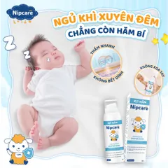 Xịt hăm Nipcare 80ml - Vệ sinh khi thay tã bỉm, ngừa hăm tả dạng phun sương