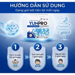 Men vi sinh Yunpro - Cân bằng vi sinh, bảo vệ hệ tiêu hoá Hộp 60 gói