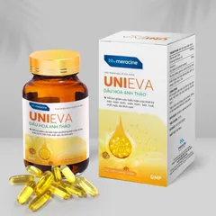 TPBVSK UniEva bổ sung 1000mg Tinh dầu hoa anh thảo hỗ trợ giảm các biểu hiện của thời kỳ tiền mãn kinh lọ 60 viên