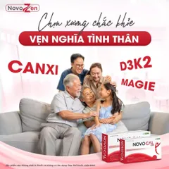 Viên uống Canxi Novocal Caps - Bổ sung canxi, mangie, d3k2 hỗ trợ xương cơ chắc khoẻ