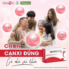 Viên uống Canxi Novocal Caps - Bổ sung canxi, mangie, d3k2 hỗ trợ xương cơ chắc khoẻ