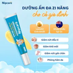 Kem bôi dưỡng ẩm Nipcare - lanolin dùng cho nứt đầu ti, nứt gót chân, khô môi, hăm tả